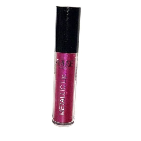 Amuse Cosmetics Metallic Lip Gloss Magenta Black Top - Picture 1 of 5